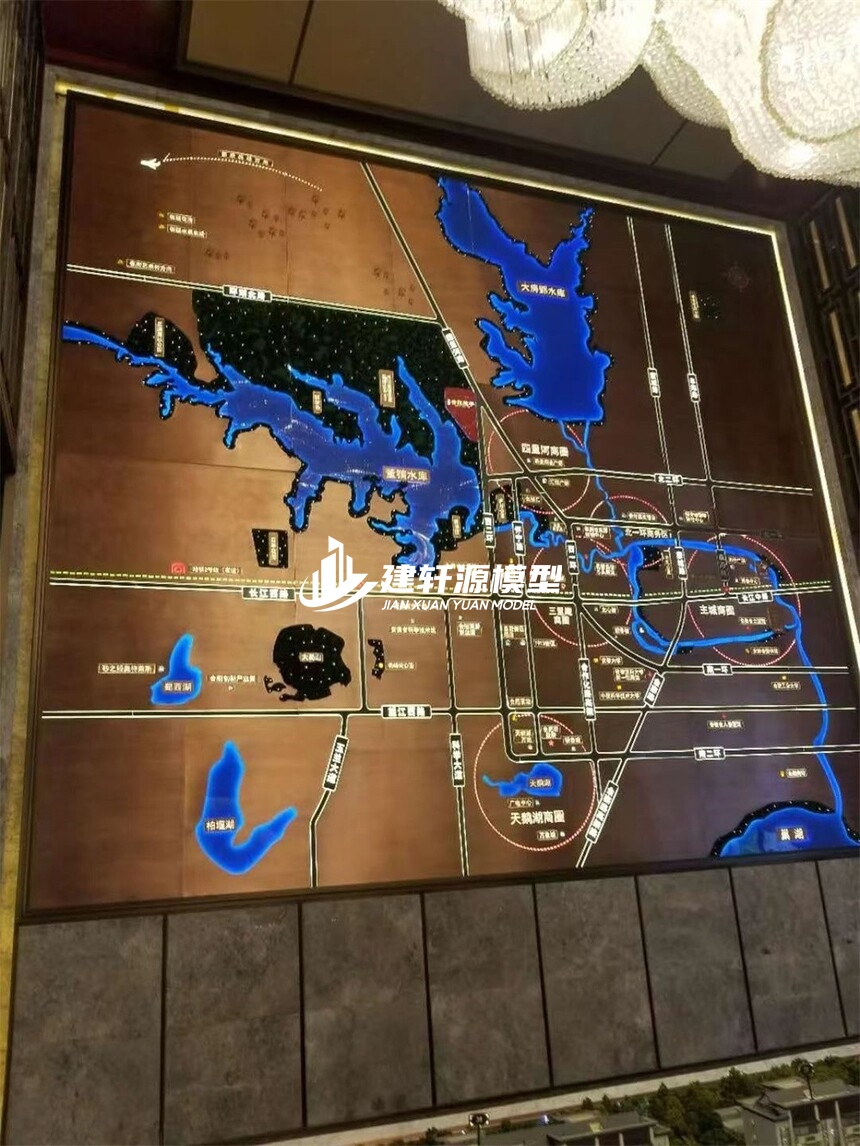 月湖区域壁挂模型制作
